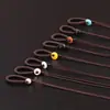 Lanyard de Nudo de Diamante Cuerda para Tejer Llavero Producto Semi-terminado Estilo Chino Colgante Hecho a Mano No. 72 Hilo de Jade Hebilla de Cobre Desmontable