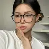 Armazones para Gafas Estilo Coreano Carey, Versátil Estampado de Leopardo, Bloqueo de Luz Azul, Adecuados para Caras Grandes, Efecto Adelgazante, Los Estudiantes Pueden Usar con Lentes Graduados, Modernos, Envío Gratis H