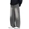 Jeans de Estilo Nuevo 2026 de Lyocell Tencel Transpirables Estilo Retro Americano para Hombre, Pantalones Largos Anchos Holgados con Caída, Pantalones Casuales