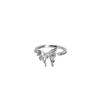 Anillo ajustable abierto con diseño de mariposa líquida, estilo frío y personalidad para mujer, anillo para el dedo índice con diseño de nicho para chica atractiva.