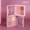 Novo Sakura's Story Sombra de Ojos de Cuatro Colores Sentido Avanzado Principiante Principiante Color Tierra Maquillaje Diario Ligero Paleta de Sombras de Ojos