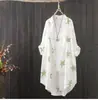 Camisa Estampada Ropa con Protección Solar para Mujer 2026 Verano Nuevo Estilo de Longitud Media Manga Larga Estilo Coreano Chaqueta Cardigan Holgada para Mujer