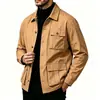 Comercio Exterior Transfronterizo Wholesale Otoño Nuevo Chaqueta para Hombre Tallas Grandes Solapa Multibolsillos Moderna Versátil Chaqueta de Trabajo Hombre