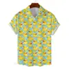 Comercio exterior transfronterizo Amazon camisa de manga corta con estampado digital 3D para hombre talla grande estampado animal camisa hawaiana