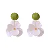 Valsa Romântica~Brincos de Flor Pérola Estilo Retrô Francês Elegantes de Pino Alto Joia de Orelha de Luxo Leve Nicho para Mulheres