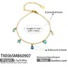 Cadena de collar con colgante de circonita cúbica en forma de lágrima inspirada en la dopamina, superventas europea y americana, conjunto de pulsera y tobillera de joyería minimalista y versátil para mujer