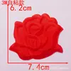 Tamanho pequeno, médio e grande autoadesivo bordado de flor de rosa adesivo de tecido patch branco patch decorativo para roupas flor de tecido acessórios de vestuário