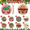 24 Piezas Adornos Colgantes de Madera de Navidad Discos de Madera Redondos Duende de Navidad Muñeco de Nieve Árbol de Navidad Decoraciones Colgantes de Granja