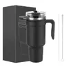Taza Térmica de Acero Inoxidable de 40 oz Seleccionada Cuidadosamente para Exportación, Alto Valor Estético, con Asa, Adecuada para Uso en Automóvil, Gran Capacidad, Botella de Agua Térmica en Stock
