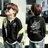 Camiseta de manga larga de punto gofre para niños, nuevo estilo primavera y otoño 2026, suéter para bebé, camiseta de dos en uno de moda para niños mayores