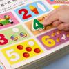 Livro de Jogos de Adesivos de Iluminação Matemática Infantil Adesivos Montessori Livros Didáticos para Jardim de Infância 3-6 Anos 5 Brinquedos Educacionais para Bebês