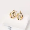 Brincos femininos de ouro 14k cor dourada, com zircônia em formato de gota e pérolas duplas, acessórios S925 de prata, DIY, temperamento