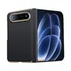 Aplicable a Funda para Teléfono Xiaomi 18Fold Plegado Medio Eje Medio Magnético Resistente a Caídas Moda Borde Dorado Negocios Imitación de Cuero Carcasa Inferior Única