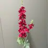 Decoração de flor artificial tom avermelhado em haste única, bola de flor para corredor de flor de seda, material para arranjo de flor de mesa para restaurante e casamentos ao ar livre