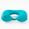 Suministro Directo de Fábrica Almohada Inflable de Seda de Leche Presionable Almohada Inflable para Cuello Portátil para Viajes en Avión Guardable Almohada Inflable en Forma de U