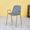 Cadeira plástica moderna simples criativa encosto vazado cadeira de lazer externa braço de ferro cafeteria ins cadeira de jantar