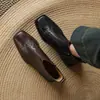 ~Encuentros de Lujo a Buen Precio~ Botines Cortos para Mujer con Punta Cuadrada, Hechos de Piel de Oveja de Primera Capa por Dentro y por Fuera, con un Tacón Grueso de 3.5cm y Cierre Lateral, Exudando Elegancia