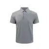 Camisa Polo de Hombre Sin Costuras de Secado Rápido Verano Casual de Negocios Camiseta con Cuello de Solapa Transpirable Cómoda Camiseta de Manga Corta