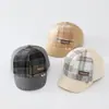 Gorra de Pato de Pana a Cuadros para Niños, Gorro de Bebé de Otoño, Gorra de Béisbol Gruesa de Otoño/Invierno para Niños, Nuevo Sombrero Infantil para Niñas