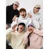 [Terno de cinco peças] Coreano masculino sólido cor básica suéter com capuz marca de moda masculina solto tudo combinando primavera e outono estilo japonês