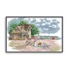 Venta al por mayor de fábrica serie de paisajes de punto de cruz Sala de estar pequeña actividad al aire libre salida boceto pintura kit de inicio de bordado