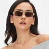 Gafas de Sol Cóncavas Negras Cuadradas Retro para Piezas de Té Moda Europea y Americana Street Shoot Ultra Ligeras Protección Solar gafas de sol