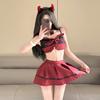 Ropa Interior Sexy Noche Dorada Uniforme de Estudiante Tentación Oscura Inglaterra Sexy Deseo Puro qqny Tentación Estilo Universitario Bata de Guerra