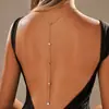 Cadena de Espalda con Diamantes Incrustados de Tres Dimensiones y Cadena Corporal de Pedrería Elegante para Vestido de Novia - Collar