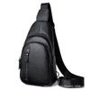 Bolsa masculina transfronteiriça DENK nova bolsa atacado bolsa de peito masculina casual fashion bolsa mensageiro de couro de camada superior bolsa de moda coreana