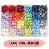 Perlas de cera octogonales, 100 estilos en compartimentos separados, perlas de cera para sellos de cera, empaque de caja de color mixto, venta al por mayor
