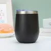 La taza de huevo de 12 oz más vendida de Amazon, taza con aislamiento al vacío de acero inoxidable 304 de doble capa, taza de huevo en forma de U pintada en spray