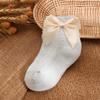 Ins Calcetines de Malla para Niños con Lazo de Encaje Estilo Europeo y Americano para Bebé, Transpirables de Verano, Cortos
