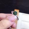 Oito Corações e Oito Flechas Banhado PT950 Anel Aberto Simples de Simulação Diamante Mosan Azul e Verde Tom Oscilante Mãos Rápidas Explosões Joias