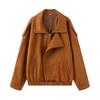 Chaqueta Bomber de Gamuza Suelta para Mujer Estilo Europeo y Americano Popular de Exportación Transfronteriza para Aliexpress