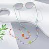 Cadena colgante para gafas acrílicas de color macarrón con forma de corazón para mujer, cadena para gafas con forma de oso, cuerda para gafas, venta al por mayor