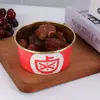 Tigelas de Papel Descartáveis com Logo Personalizável, Tigelas Redondas para Lanches, Tigelas de Arroz Espessas com Tampas, Atacado em Caixas Fechadas