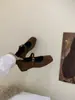 Sapatos Mary Jane Retrô Franceses para Mulheres, Estilo Outono, Sapatos de Solado Plano com Bico Quadrado, Aumento Interno de Altura e Saia, Sapatos Femininos