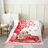 Manta del Día de San Valentín Manta de Franela Amor Decoración del Hogar Amor Romántico Adecuada para Pareja Árbol de Amor Cálido Manta de Cama