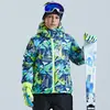 Ropa de Esquí Infantil Kuluoxing Ropa de Esquí para Niños e Niñas Impermeable Cálida Transpirable Exterior Chaqueta Gruesa de Algodón