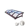 Cochera de aleación de aluminio para patio de villa al aire libre, resistente al fuego, retardante de llama, resistente a los rayos UV, panel duradero de PC, protección contra la lluvia, adecuada para casas de autoconstrucción