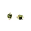 Pendientes de Cobre Chapado en Oro con Zirconia Cúbica de Diamante Cuadrado Doble Colgante Accesorios de Joyería DIY Cubo Azucarero