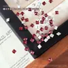 Pedrinhas de strass mini quadradas super brilhantes para nail art, cores sortidas, base plana, formato quadrado pequeno, bordas chanfradas, para decoração de unhas