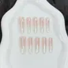 Galvanoplastia Lunares Melocotón Ojo de Gato Temperamento Atmósfera Blanqueamiento Versátil Arte de Uñas Hecho a Mano Uñas Portátiles Productos Terminados Mayoreo