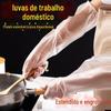 Luvas domésticas longas descartáveis espessas alongadas cordão de cozinha lavagem de louça roupa fina limpeza de verão mulheres