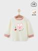 Sudadera de Algodón Puro de Manga Larga para Bebé, Otoñal, para Niños y Niñas, Sudadera Casual para Bebés, Top de Cuello Redondo con Botón en el Hombro para Primavera y Otoño