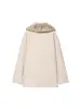 Comércio Exterior Transfronteiriço Moda Nova Outono e Inverno 2025 Versátil Elegante Lã Slim-Fit Lã de Lapela Dupla Casaco para Mulheres