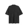 Camiseta de Manga Corta para Hombre, Algodón Puro de Peso Pesado, Estilo Retro Americano, Marca de Moda, Estampado Desgastado, Nuevo Top Holgado para Venta Transfronteriza, 250g