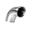 Codo Ranurado de Acero Inoxidable 304 de 45 Grados Abrazadera de T de Diámetro Igual Tubería de Acero Inoxidable 316 Accesorios para Suministro de Agua con Conector Recto Reductor