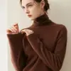 2026 Nuevo Modelo Suéter de Cachemir 100% Puro de Alta Gama para Mujer con Cuello Alto, Suéter de Invierno de Capa Base Tejido