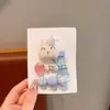Lindos Pasadores de Pelo de Dibujos Animados para Niñas Pequeñas, Pinzas Laterales que No Dañan el Cabello, Adorables Accesorios para el Cabello Cubiertos de Tela para Niños